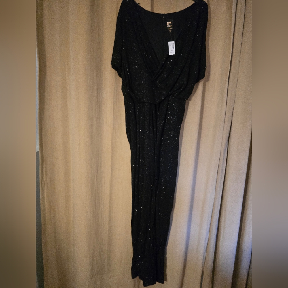 NWT* Rock And Shine Elegant Black Sparkle Jumpsuit Size 3X *X Dresses 2/$30*
